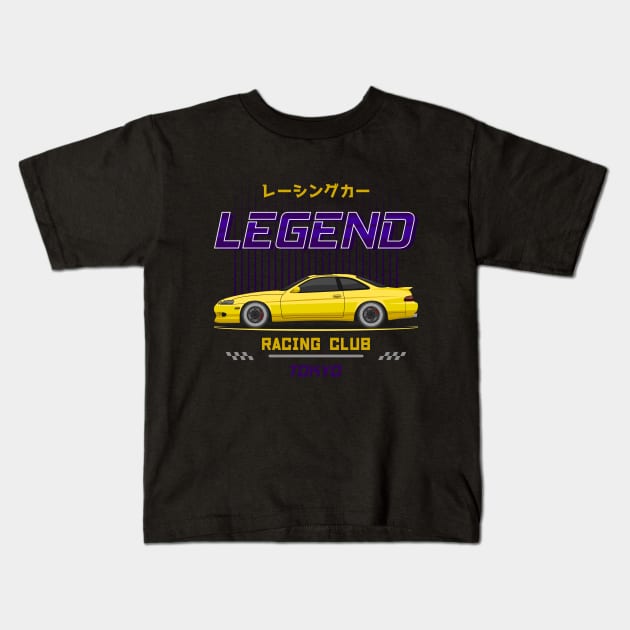 Tuner Yellow Soarer SC JDM Kids T-Shirt by GoldenTuners